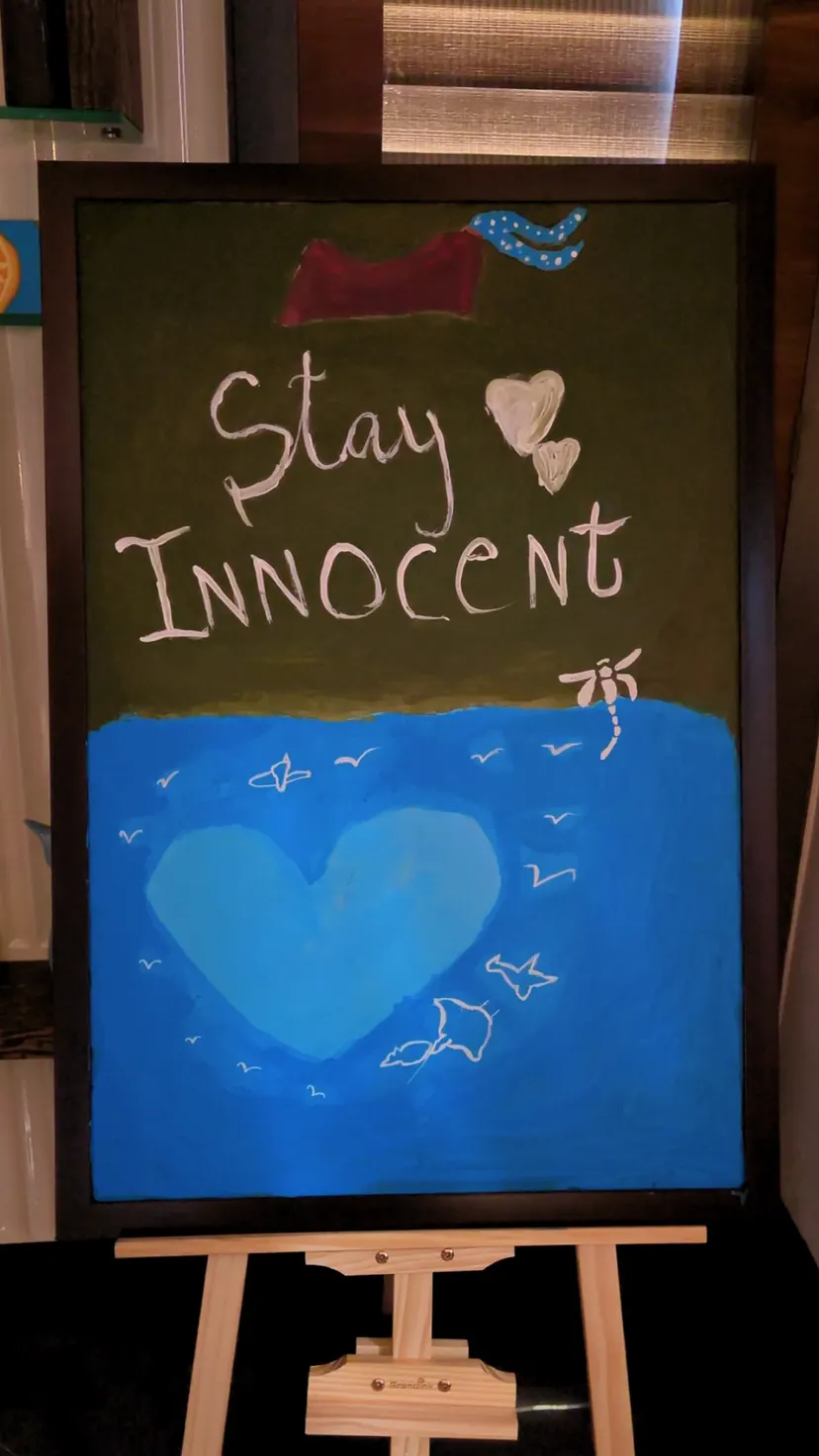 Stay innocent, painting by Kush Taneja